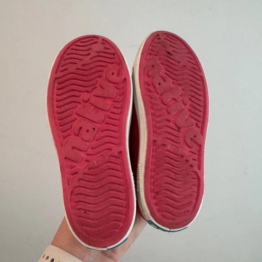 Native Jefferson Clogs  Pink White Slip On Water Shoes Kids C12